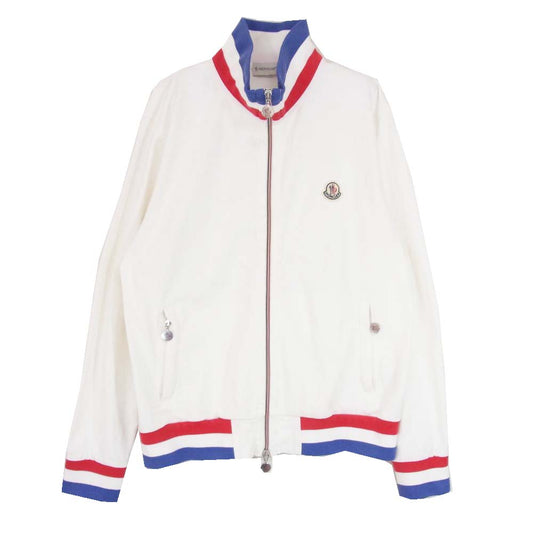 MONCLER モンクレール スプレンダーズ&カンパニータグ トリコロールリブ トラック ジャケット ホワイト系 L【中古】
