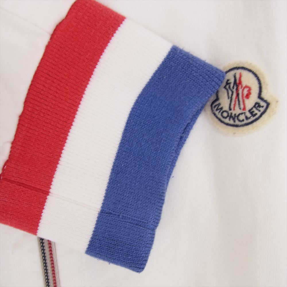 MONCLER モンクレール スプレンダーズ&カンパニータグ トリコロールリブ トラック ジャケット ホワイト系 L【中古】