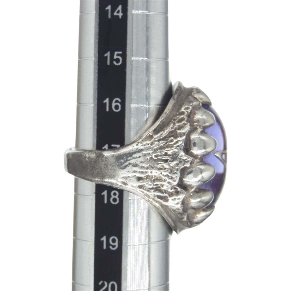 ALEX STREETER アレックスストリーター ANGEL HEART RING ドラゴントゥース エンジェル ハート リング シルバー系 パープル系 18号【中古】