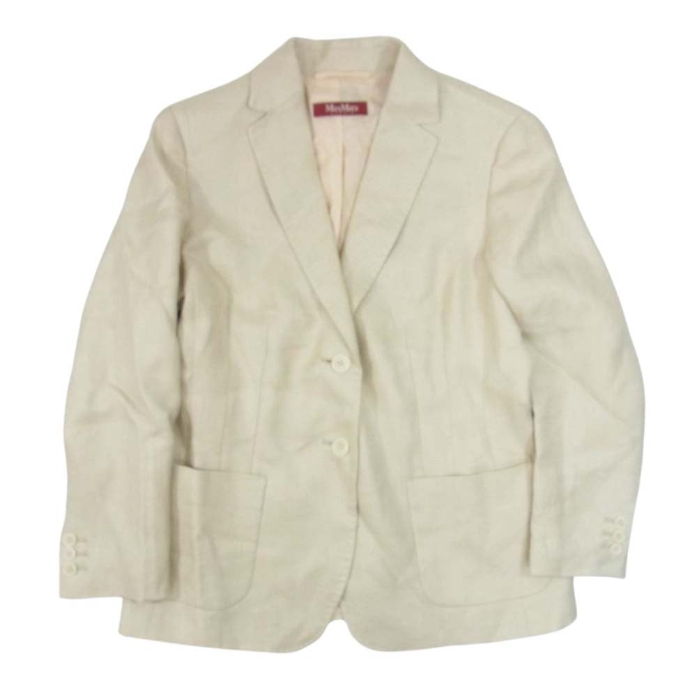 MAX MARA マックスマーラ STUDIO ステュディオ リネン テーラード ジャケット ベージュ系 44【美品】【中古】
