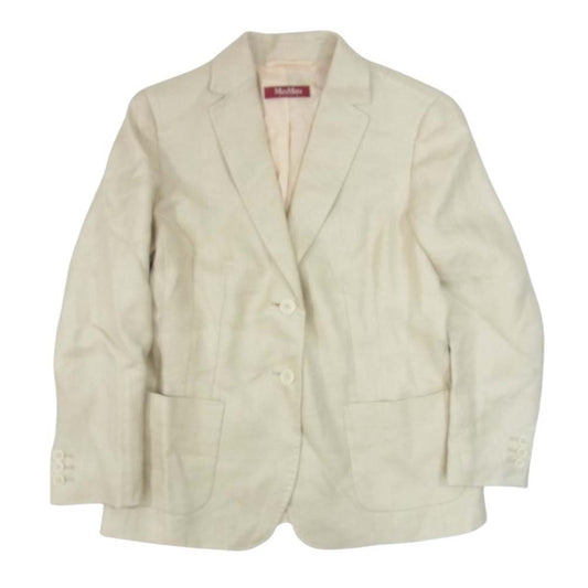 MAX MARA マックスマーラ STUDIO ステュディオ リネン テーラード ジャケット ベージュ系 44【美品】【中古】