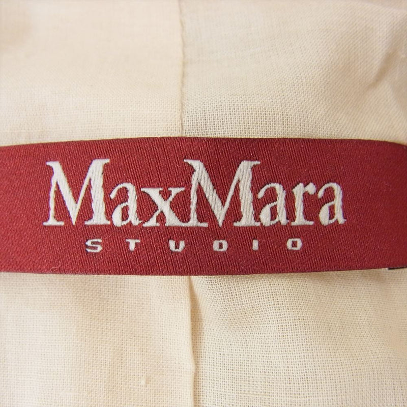 MAX MARA マックスマーラ STUDIO ステュディオ リネン テーラード ジャケット ベージュ系 44【美品】【中古】
