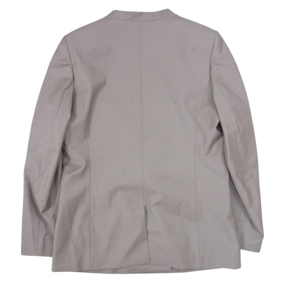 theory セオリー luxe リュクス Executive Nensi ノーカラー ダブルブレスト ジャケット グレー系 44【美品】【中古】