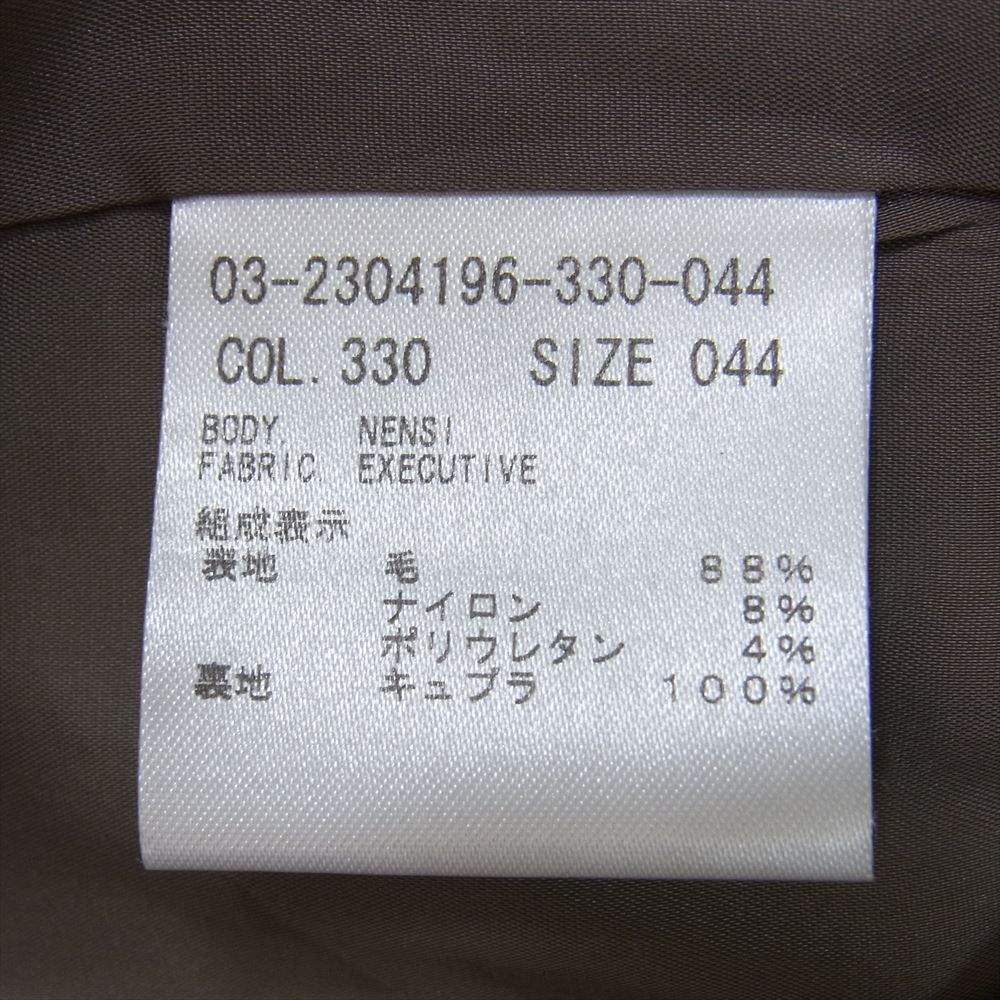 theory セオリー luxe リュクス Executive Nensi ノーカラー ダブルブレスト ジャケット グレー系 44【美品】【中古】