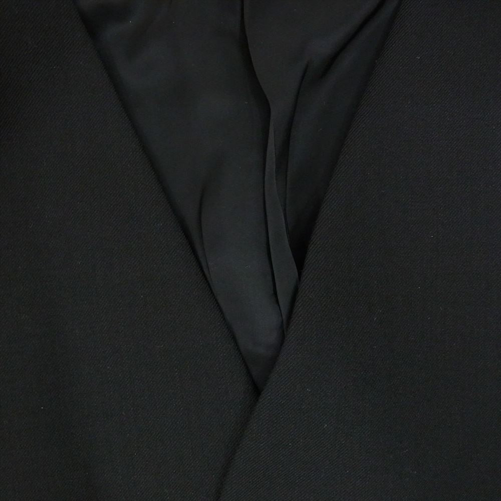 theory セオリー 2304105 LINDRAYIA ボタンレス ウール ノーカラー ジャケット ブラック系 10【美品】【中古】
