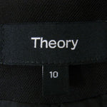 theory セオリー 2304105 LINDRAYIA ボタンレス ウール ノーカラー ジャケット ブラック系 10【美品】【中古】