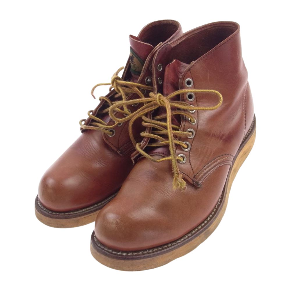 RED WING レッドウィング 8166 半円犬タグ 6inch CLASSIC PLAIN TOE クラシック プレーントゥ ブーツ ブラウン系 US7D【中古】