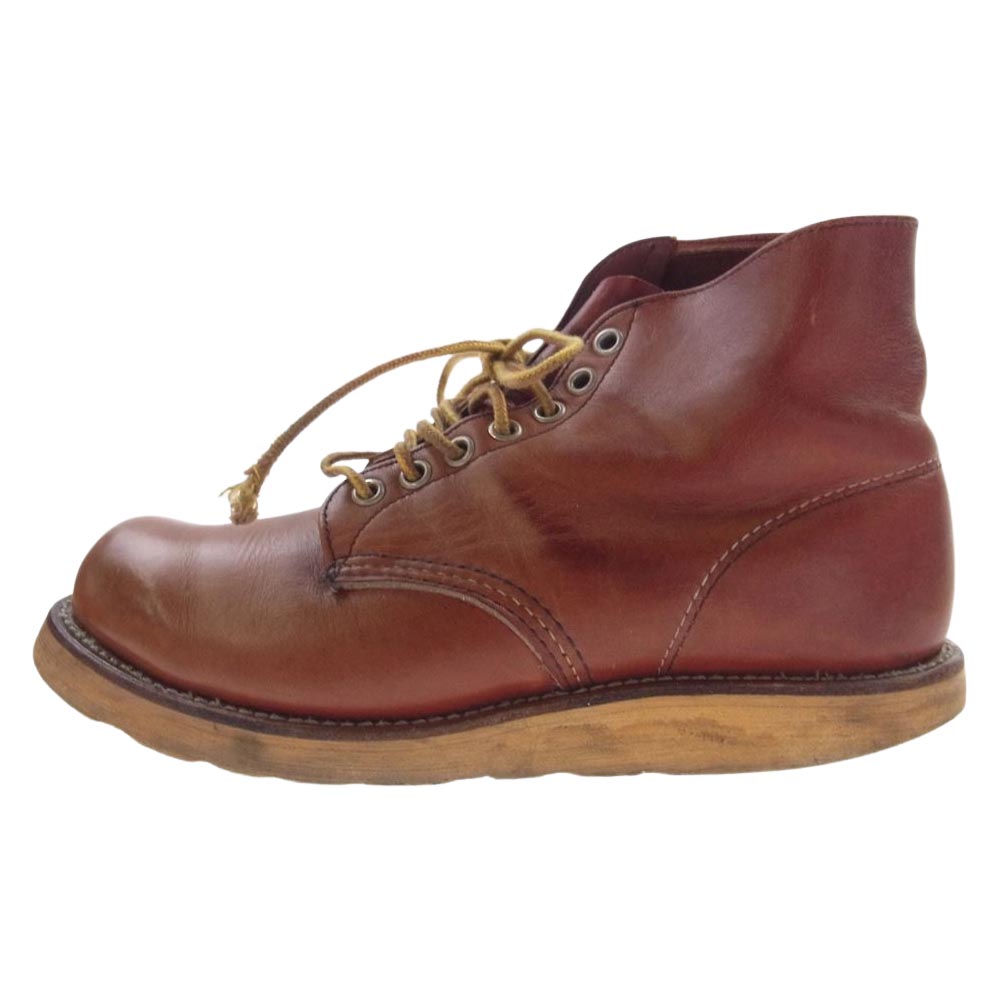 RED WING レッドウィング 8166 半円犬タグ 6inch CLASSIC PLAIN TOE クラシック プレーントゥ ブーツ ブラウン系 US7D【中古】