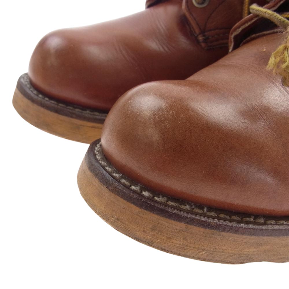 RED WING レッドウィング 8166 半円犬タグ 6inch CLASSIC PLAIN TOE クラシック プレーントゥ ブーツ ブラウン系 US7D【中古】