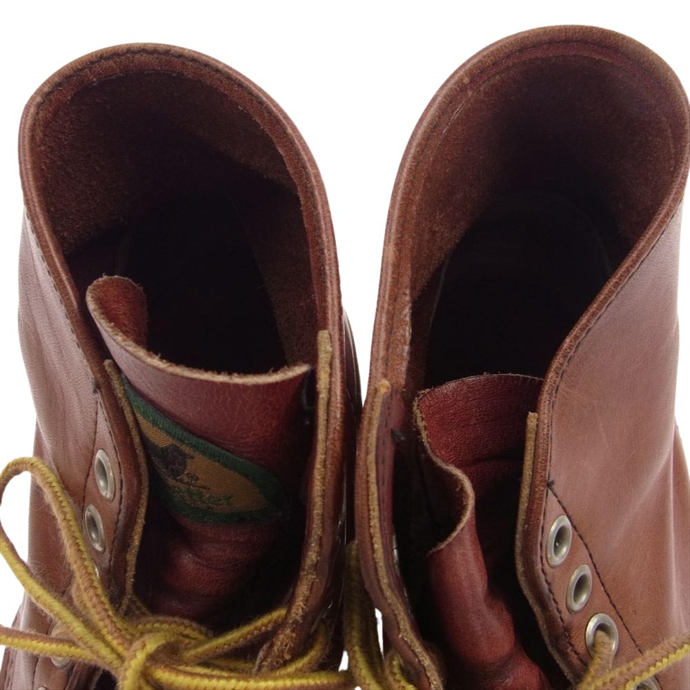 RED WING レッドウィング 8166 半円犬タグ 6inch CLASSIC PLAIN TOE クラシック プレーントゥ ブーツ ブラウン系 US7D【中古】