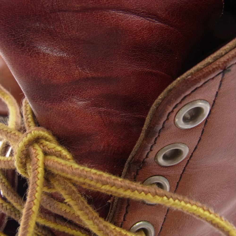 RED WING レッドウィング 8166 半円犬タグ 6inch CLASSIC PLAIN TOE クラシック プレーントゥ ブーツ ブラウン系 US7D【中古】