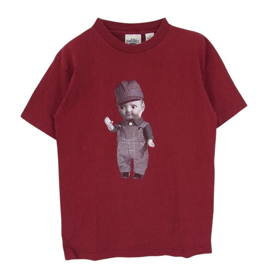 Lee リー DUNGAREES  Vintage ヴィンテージ 90s Buddy Lee バディーリー プリント 半袖 Tシャツ エンジ系 M【中古】