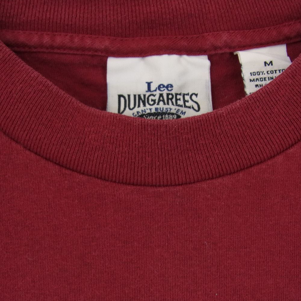 Lee リー DUNGAREES  Vintage ヴィンテージ 90s Buddy Lee バディーリー プリント 半袖 Tシャツ エンジ系 M【中古】