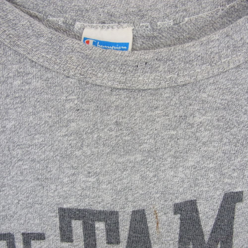 Champion チャンピオン Vintage ヴィンテージ 70s バータグ中期 U OF TAMPA 霜降り 半袖 クルーネック Tシャツ グレー系 L【中古】