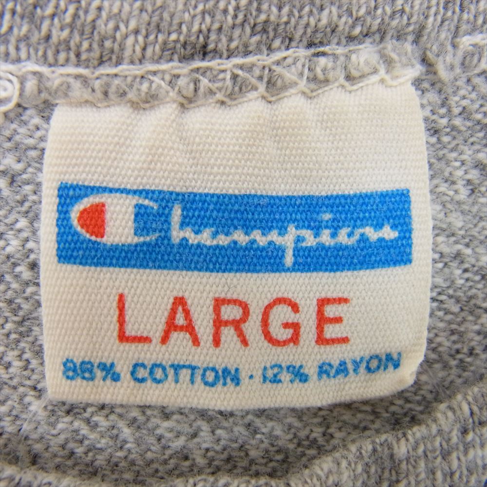 Champion チャンピオン Vintage ヴィンテージ 70s バータグ中期 U OF TAMPA 霜降り 半袖 クルーネック Tシャツ グレー系 L【中古】