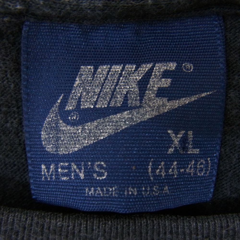 NIKE ナイキ Vintage ヴィンテージ 80s 紺色タグ AIR JORDAN エアジョーダン ウイングロゴ プリント 半袖 Tシャツ ネイビー系 XL【中古】