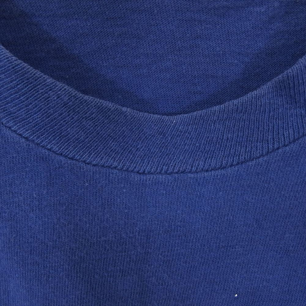 Champion チャンピオン Vintage ヴィンテージ 70s バータグ後期 プリント 半袖 Tシャツ ブルー系 L【中古】