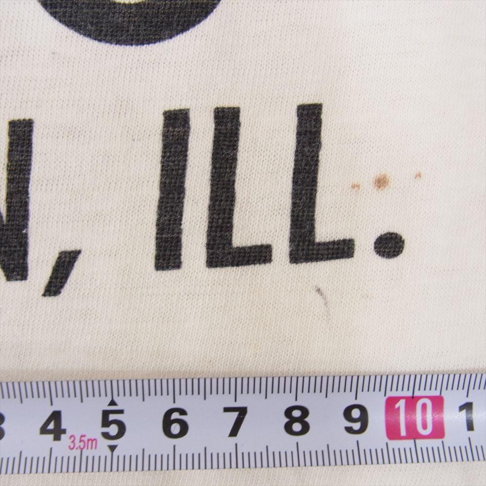 Champion チャンピオン Vintage ヴィンテージ 60s プロダクツタグ PRODUCTS INC RN26094 HARLEY DAVIDSON 両面 染み込みプリント リンガーネック 半袖 クルーネック Tシャツ ホワイト系 L【中古】