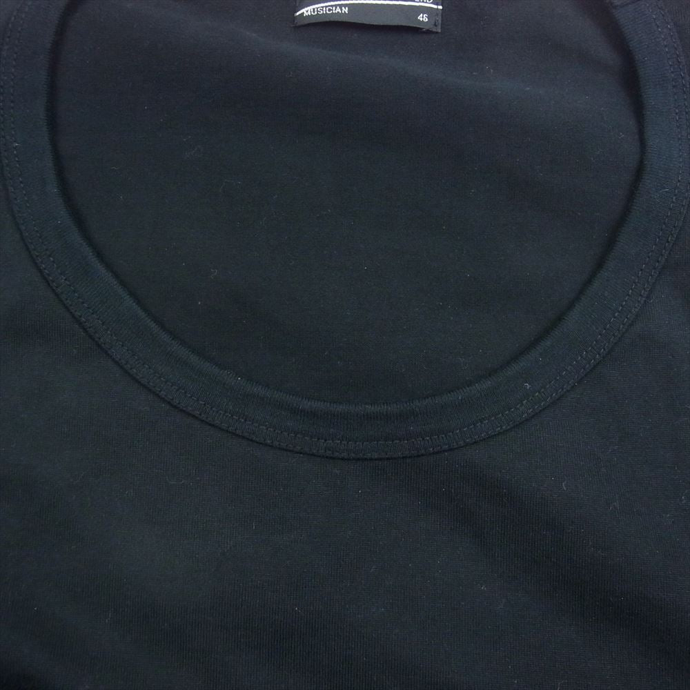 LAD MUSICIAN ラッドミュージシャン 2323-702 U-NECK BIG T-SHIRT 天竺 Uネック ビッグ Tシャツ カットソー ブラック系 46【中古】