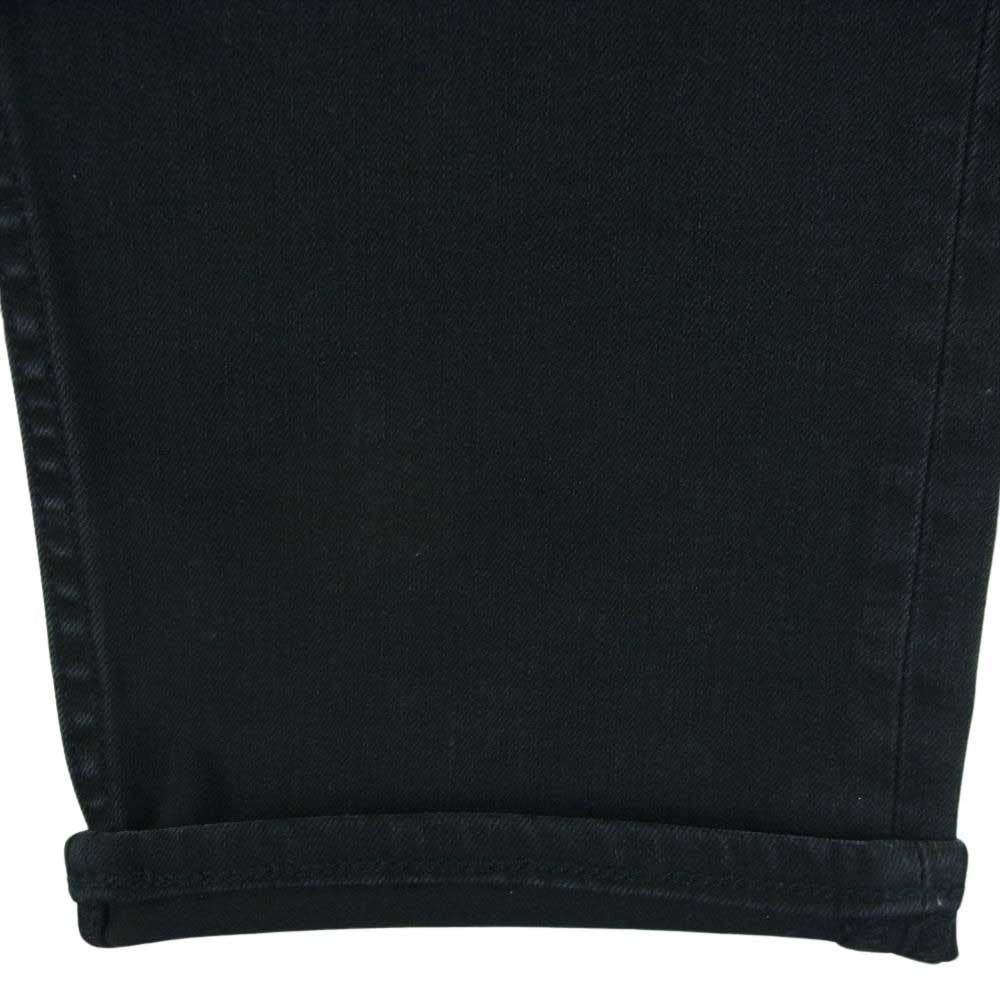 カルバンクラインジーンズ J324485 ストレート パンツ ワンポイント ロゴ ストレッチ ブラック系 W33 L32【中古】