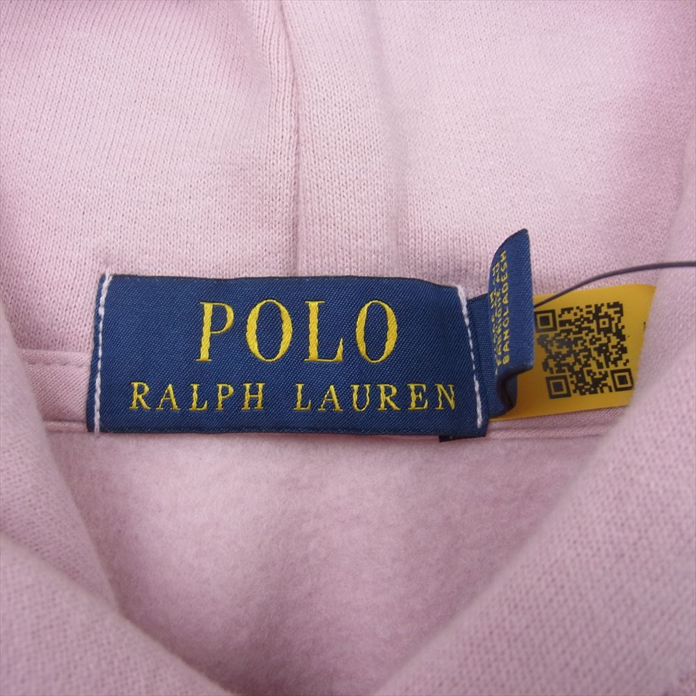 POLO RALPH LAUREN ポロ・ラルフローレン ポニー刺繍 プルオーバー パーカー フーディー ピンク系 XL【新古品】【未使用】【中古】