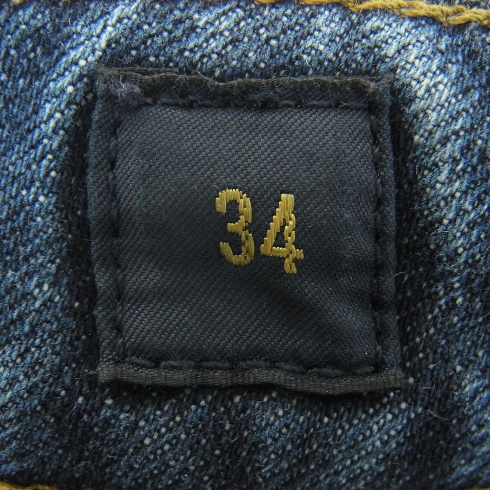 INCOTEX インコテックス 2615 BLUE DIVISION ブルーディヴィジョン ストレッチ デニム パンツ キーリング付き インディゴブルー系 34【新古品】【未使用】【中古】