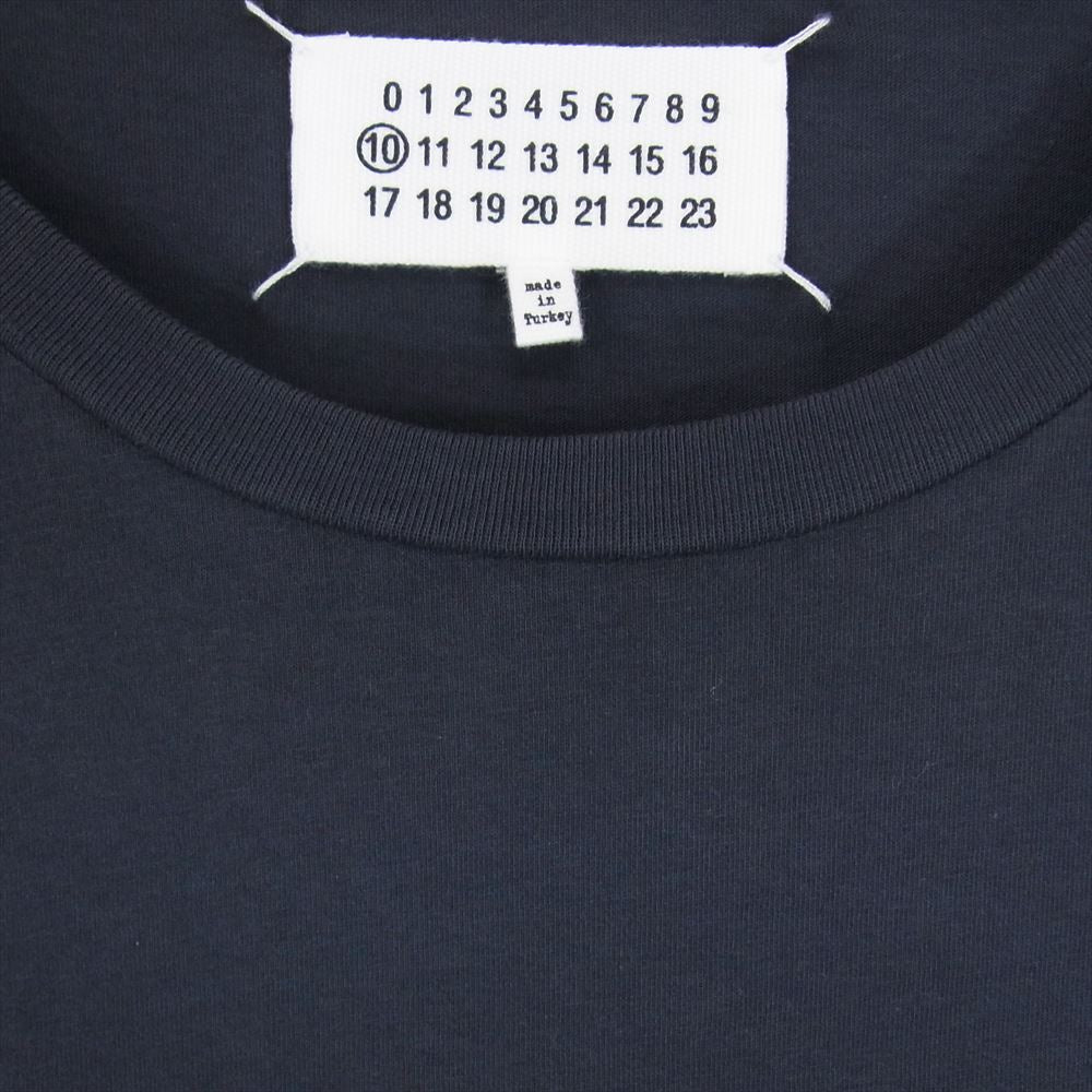 MAISON MARGIELA メゾンマルジェラ 20SS S30GC0640 10ライン 四つタグ クルーネック 半袖 Tシャツ ネイビー系 52【中古】