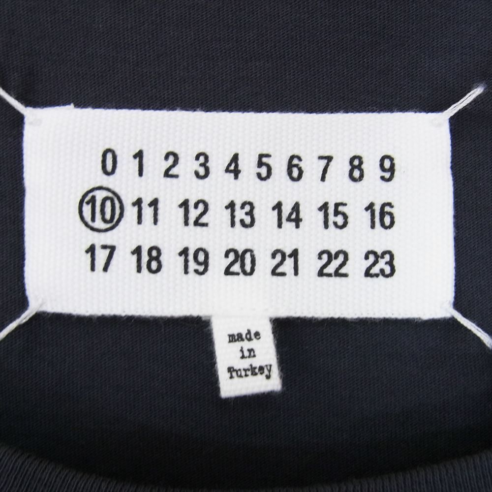 MAISON MARGIELA メゾンマルジェラ 20SS S30GC0640 10ライン 四つタグ クルーネック 半袖 Tシャツ ネイビー系 52【中古】