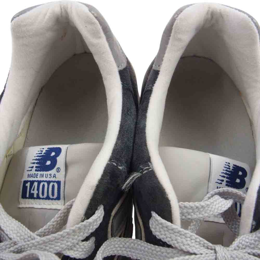 NEW BALANCE ニューバランス USA製 M1400NV スエード ローカット スニーカー グレー系 28.5cm【中古】