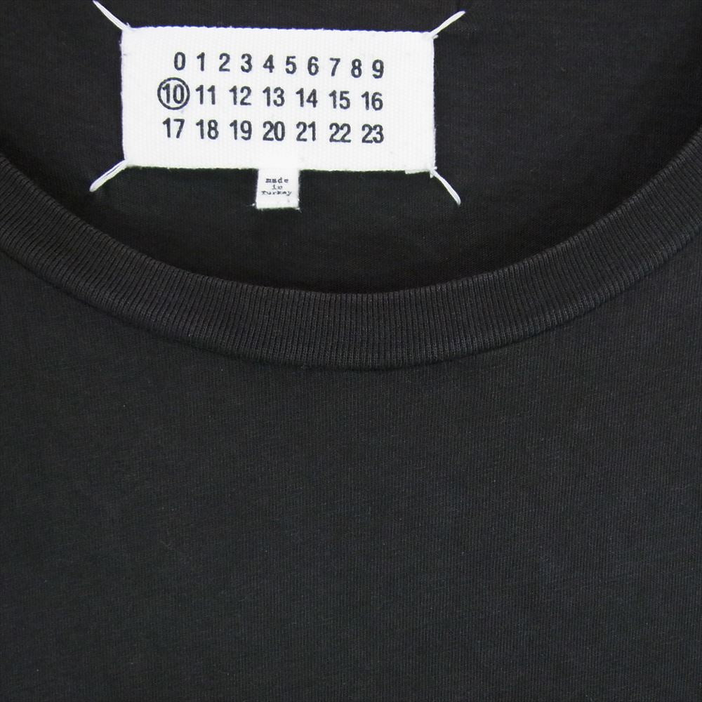 MAISON MARGIELA メゾンマルジェラ 18SS S30GC0640 10ライン 四つタグ クルーネック 半袖 Tシャツ ブラック系 52【中古】