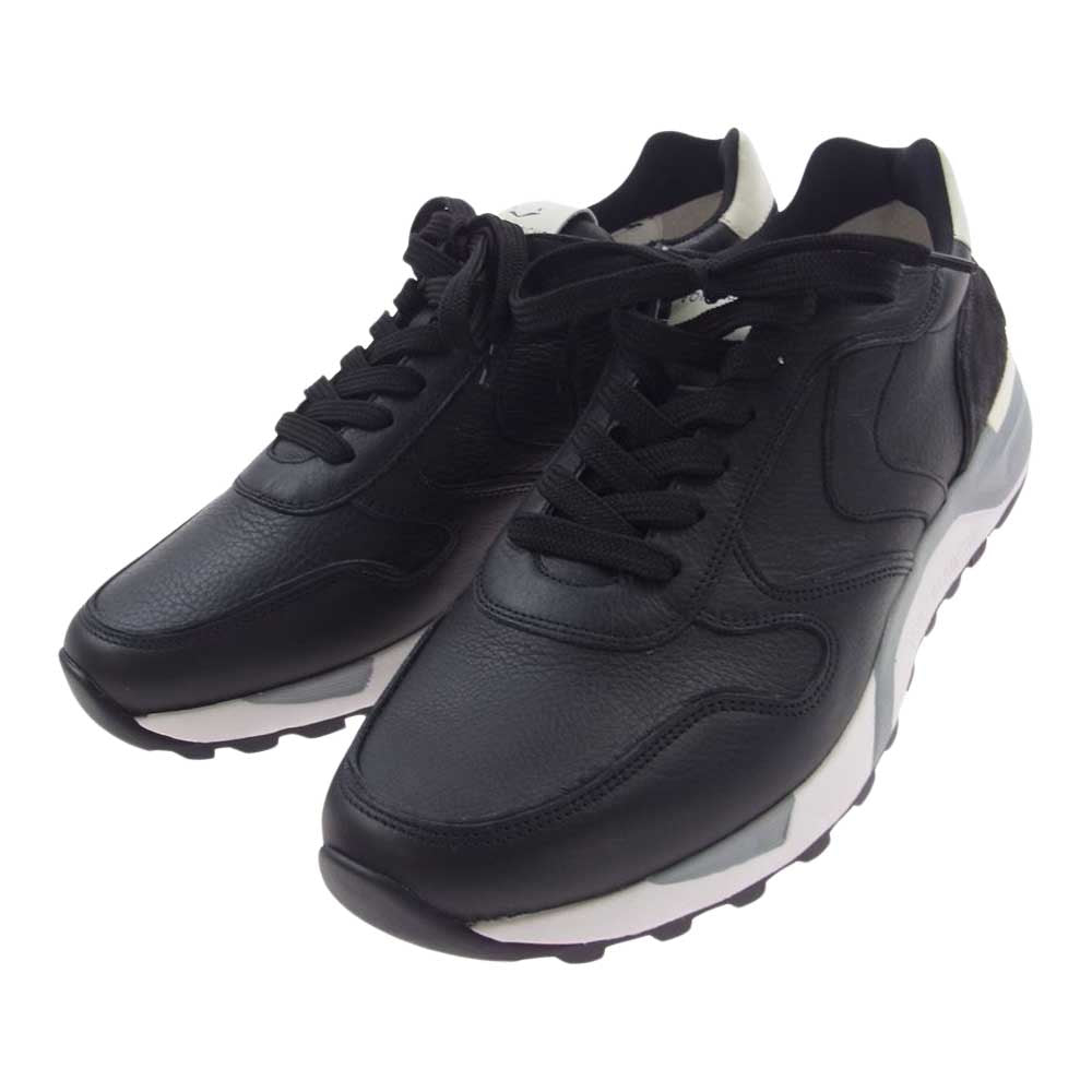 ボイルブランシェ ローカット レザー スニーカー ブラック系 43【中古】