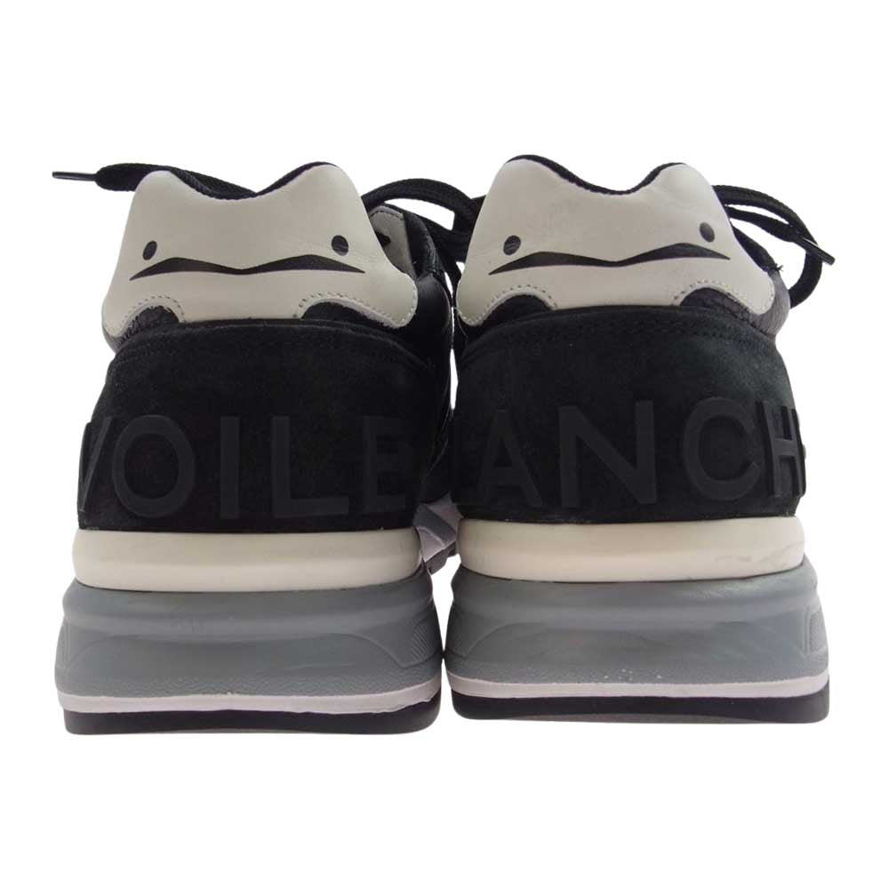 ボイルブランシェ ローカット レザー スニーカー ブラック系 43【中古】