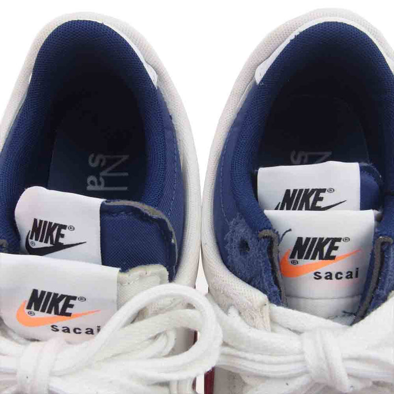 NIKE ナイキ DQ0581-100 × SACAI サカイ ZOOM CORTEZ SP ズームコルテッツ ローカットスニーカー ホワイト系 レッド系 ブルー系 28cm【美品】【中古】