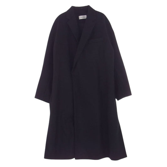 THE RERACS ザリラクス 22AW 22FW-RECT-332-J LOOSE CHESTER COAT ウール ルーズ チェスター コート ブラック系 48【中古】