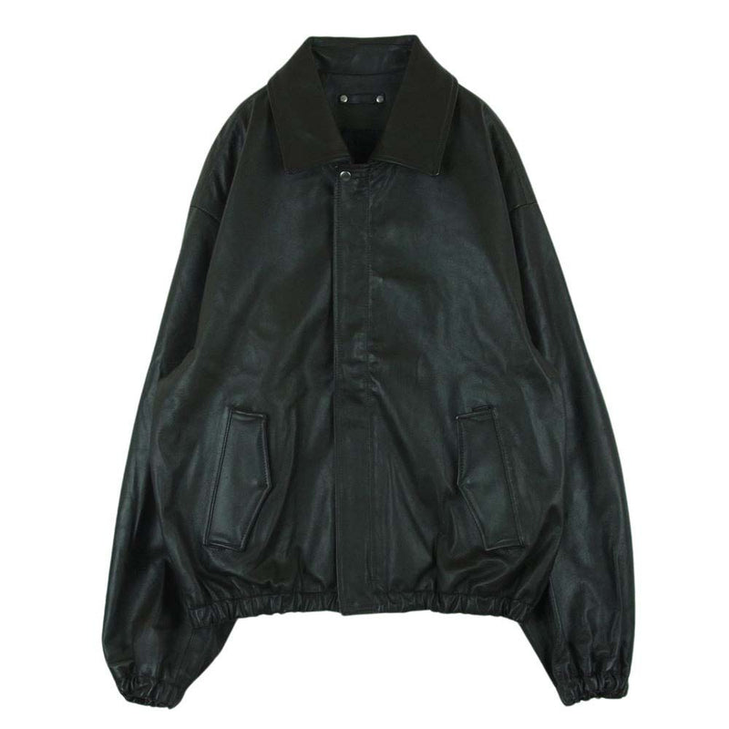 シュタイン 24SS ST.767 LEATHER ZIP BLOUSON ダブルジップ ゴート レザー ジャケット ジップ ブルゾン ダークブラウン系 L【中古】