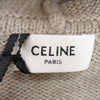 CELINE セリーヌ 2AC87048T エディ期 カシミア カシミヤ混 トリオンフ フード付き セーター ニットパーカー ブラウン系 XL【新古品】【未使用】【中古】