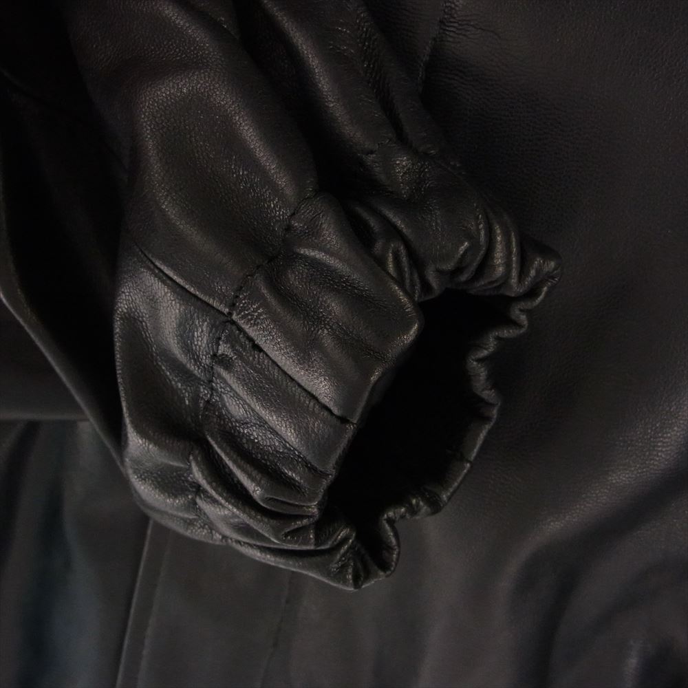 シュタイン 24SS ST.767 LEATHER ZIP BLOUSON ゴートレザー ジップ ブルゾン ブラック ダークブラウン系 M【中古】