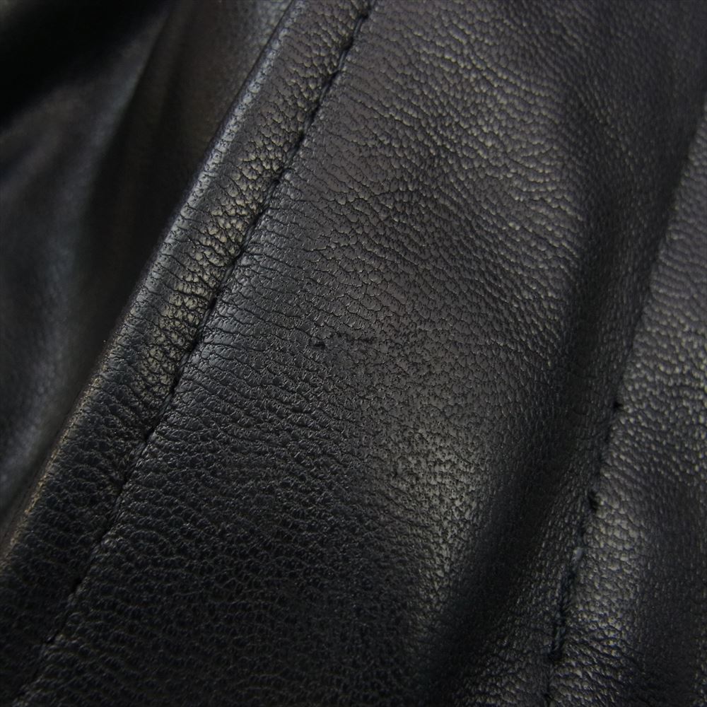 シュタイン 24SS ST.767 LEATHER ZIP BLOUSON ゴートレザー ジップ ブルゾン ブラック ダークブラウン系 M【中古】