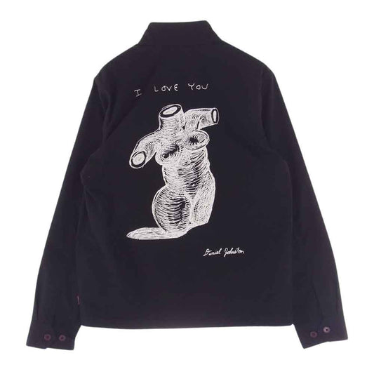 Supreme シュプリーム 15SS Daniel Johnston Harrington Jacket ダニエルジョンストン ハリントン ジップアップ ジャケット スウィングトップ ブラック系 M【中古】