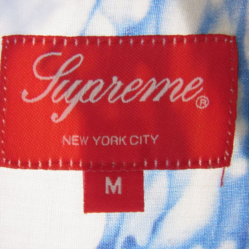 Supreme シュプリーム 15SS Heels Shirt White レーヨン 総柄 半袖 シャツ M【中古】