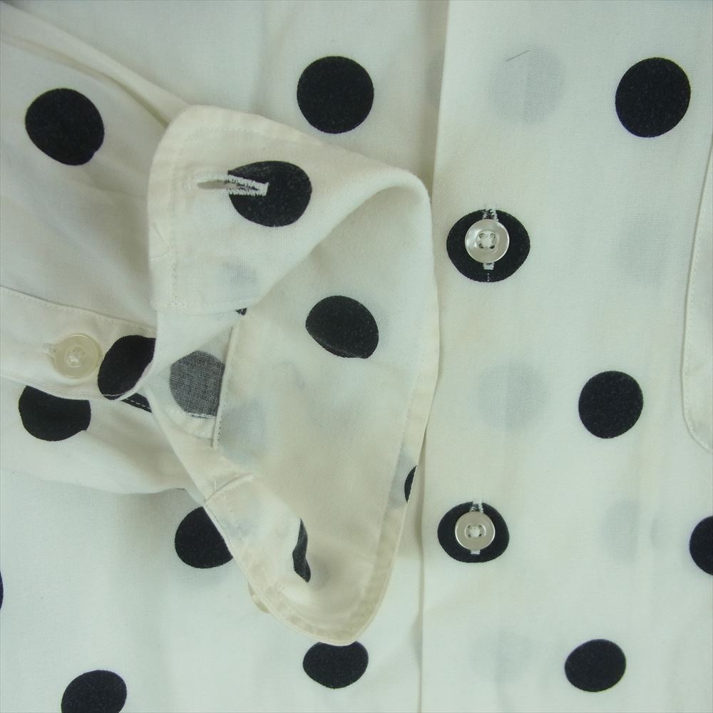 WACKO MARIA ワコマリア The Guilty Parties ザギルティーパーティーズ ドット 水玉 ハワイアン 長袖 リヨセル オープンカラー シャツ 日本製  オフホワイト系 ブラック系 L【中古】