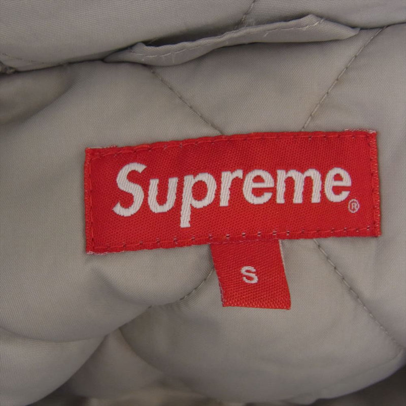 Supreme シュプリーム 18SS Sleeve Script Sideline Jacket スリーブ スクリプト サイドライン ジャケット 中綿 フーディ パーカー ブラック系 S【中古】