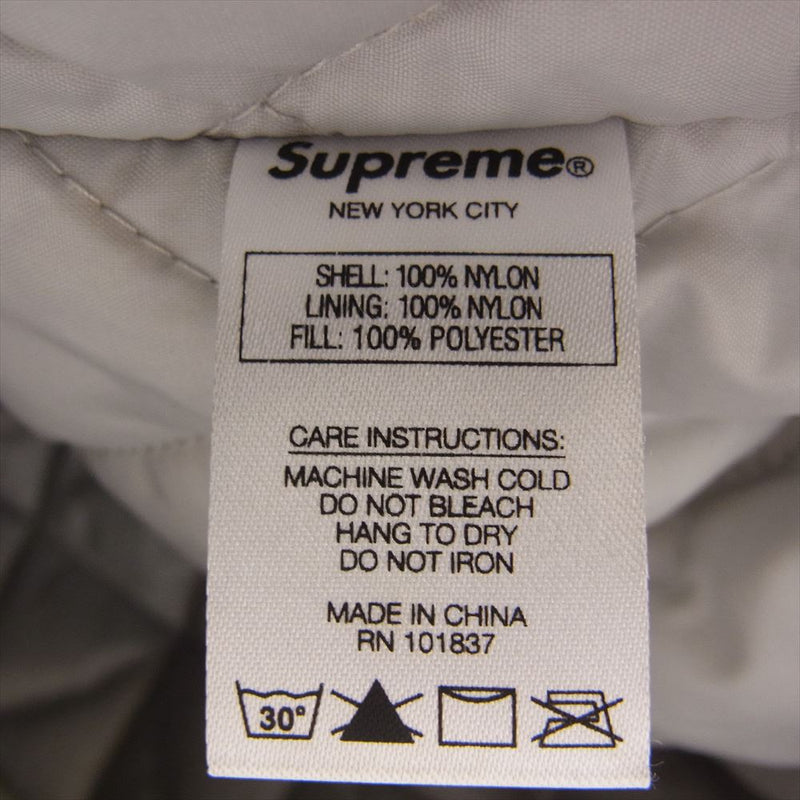 Supreme シュプリーム 18SS Sleeve Script Sideline Jacket スリーブ スクリプト サイドライン ジャケット 中綿 フーディ パーカー ブラック系 S【中古】