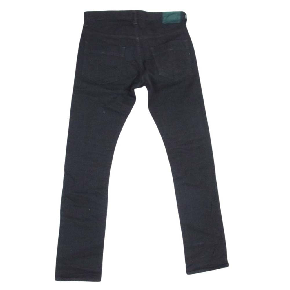 SHAREEF シャリーフ 15SS 11712023 DENIM CHANGE SKINNY PANTS コーデュロイ 切替 スキニー デニム フライボタン ジーンズ ブラック系 2【中古】