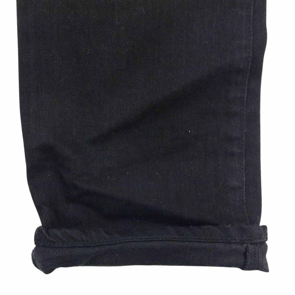 SHAREEF シャリーフ 15SS 11712023 DENIM CHANGE SKINNY PANTS コーデュロイ 切替 スキニー デニム フライボタン ジーンズ ブラック系 2【中古】