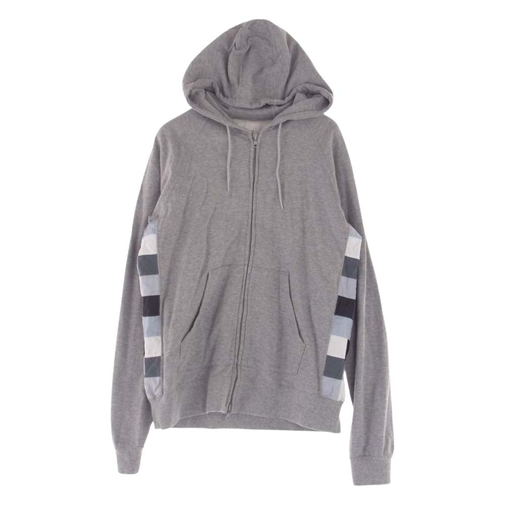 uniform experiment ユニフォームエクスペリメント UE-134071 COLOR CHART SIDE PANEL ZIP UP PARKA 切替 フルジップ スウェット パーカー グレー系 3【中古】