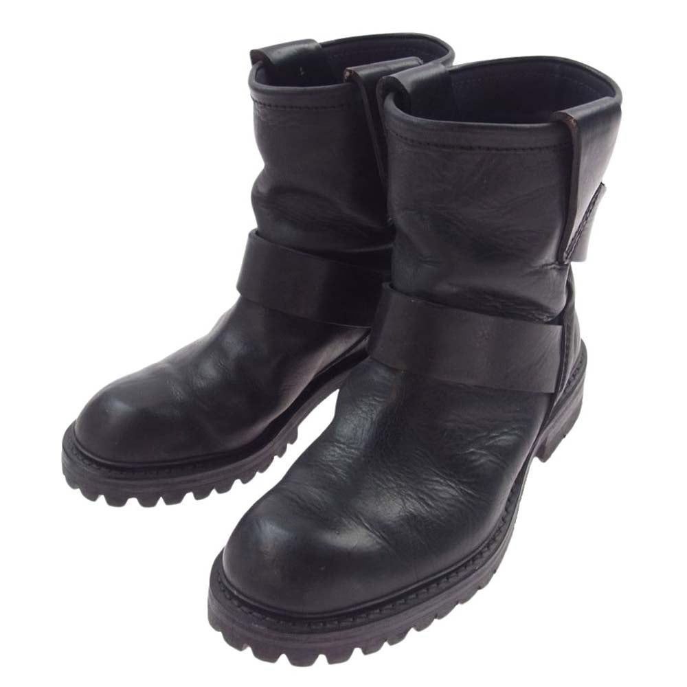 JULIUS ユリウス 487FWM1 Engineer Boots 日本製 COW SKIN Vibramソール 牛革 レザー エンジニアブーツ ブラック系 7【中古】