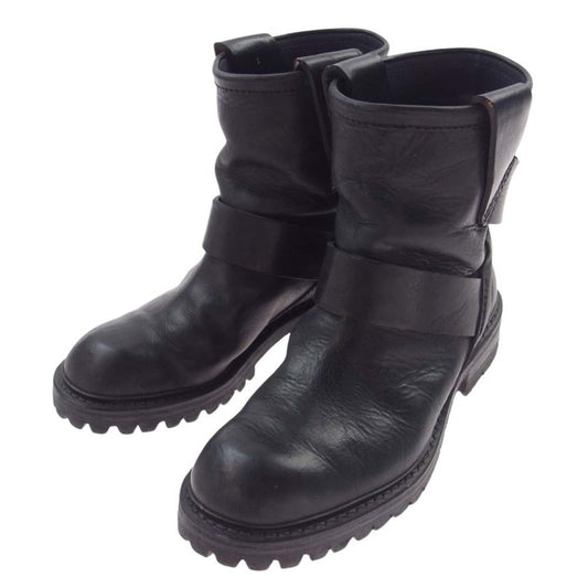 JULIUS ユリウス 487FWM1 Engineer Boots 日本製 COW SKIN Vibramソール 牛革 レザー エンジニアブーツ ブラック系 7【中古】