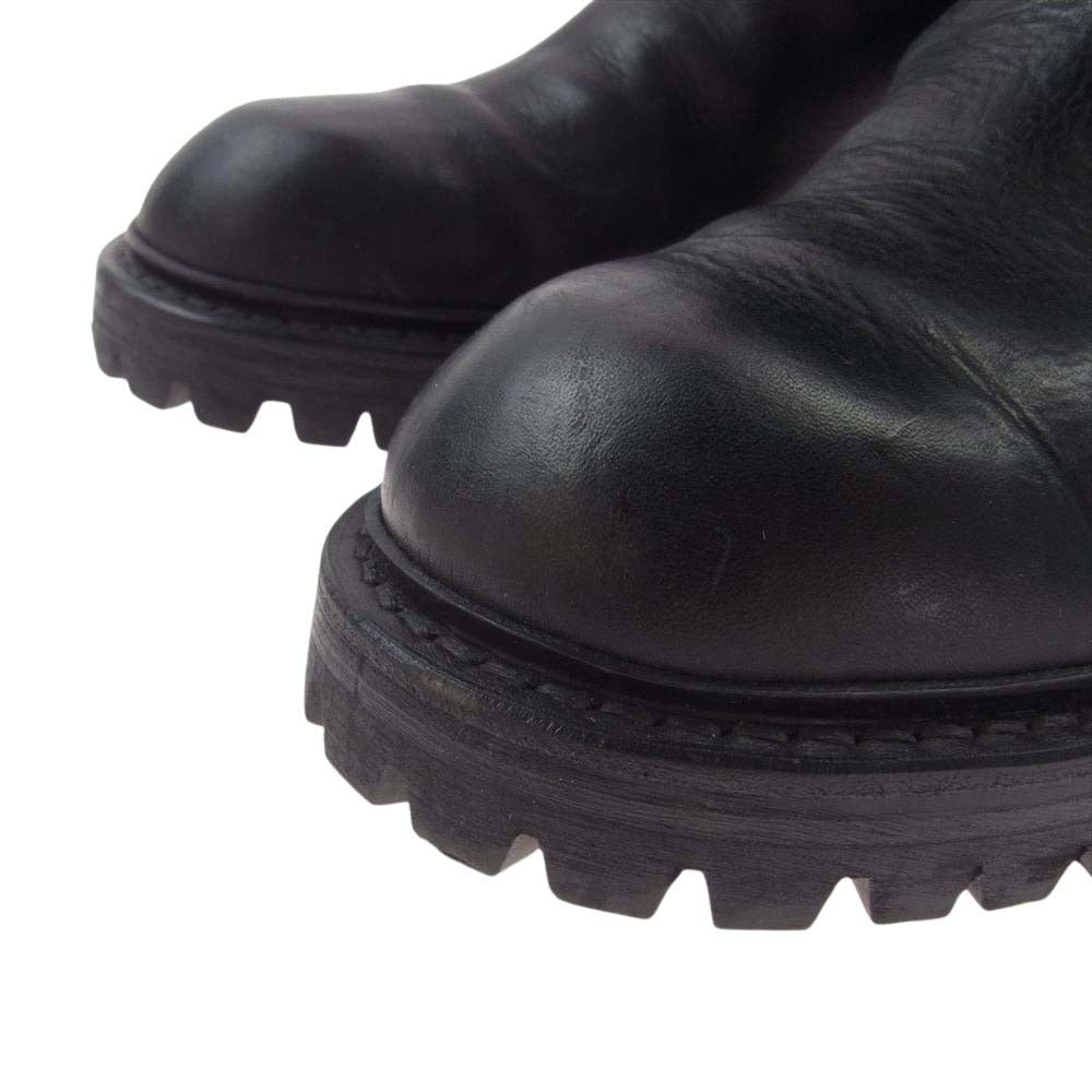 JULIUS ユリウス 487FWM1 Engineer Boots 日本製 COW SKIN Vibramソール 牛革 レザー エンジニアブーツ ブラック系 7【中古】