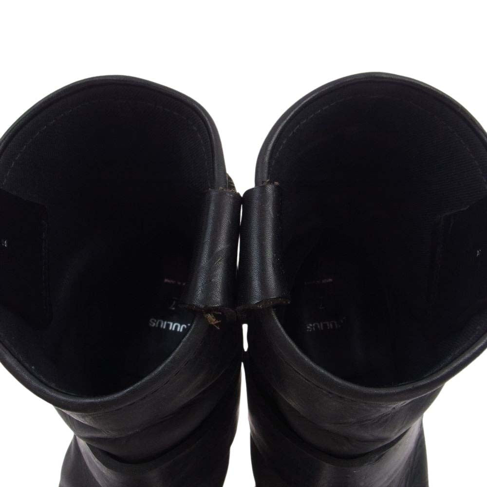 JULIUS ユリウス 487FWM1 Engineer Boots 日本製 COW SKIN Vibramソール 牛革 レザー エンジニアブーツ ブラック系 7【中古】